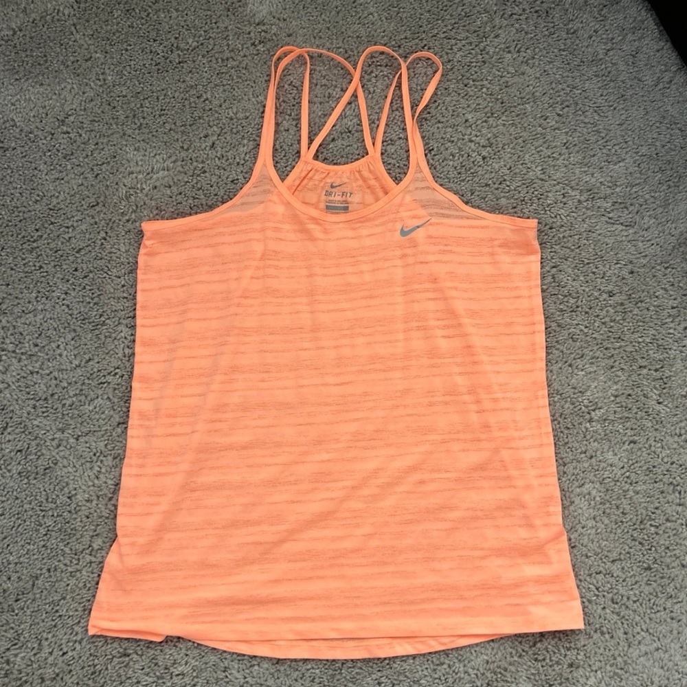 Nike Women's Vibrant Orange Strappy Tank Top